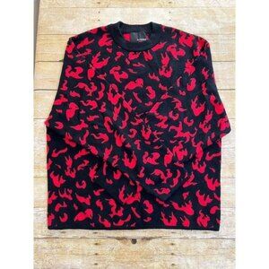 LVXWA Infrared Skin Crewneck in Black Red